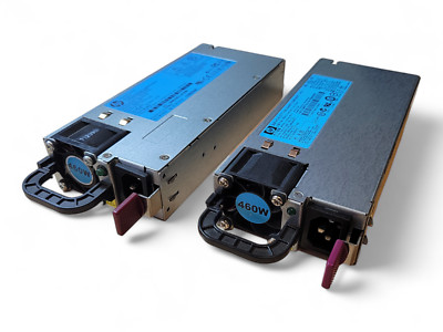 Lot of 2 HP ML350 DL360 DL380 G6 G7 460W Power Supply - 499250-301 ...