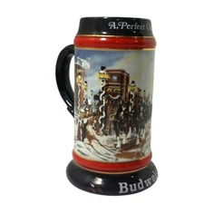 "A Perfect Christmas" Budweiser Stein Made in Brazil Handcrafted | Collector's