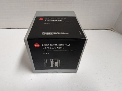 Leica Summicron-M 35mm F2 ASPH Black 11673 BOX ONLY With Foam