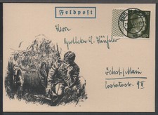 ✔️ DEUTSCHLAND 3. REICH 2. WELTKRIEG FELDPOST Wehrmacht POSTKARTE REPRODUKTION!!
