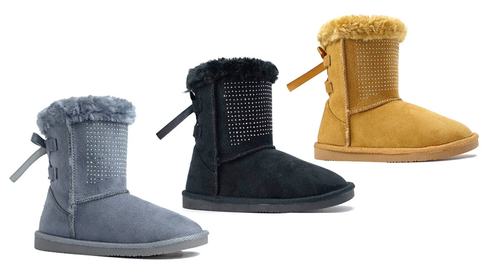 Новый девочек классический середины снег ботинки пряжка унисекс зимние плоский каблук обуви искусственного меха - Изображение 2 из 2