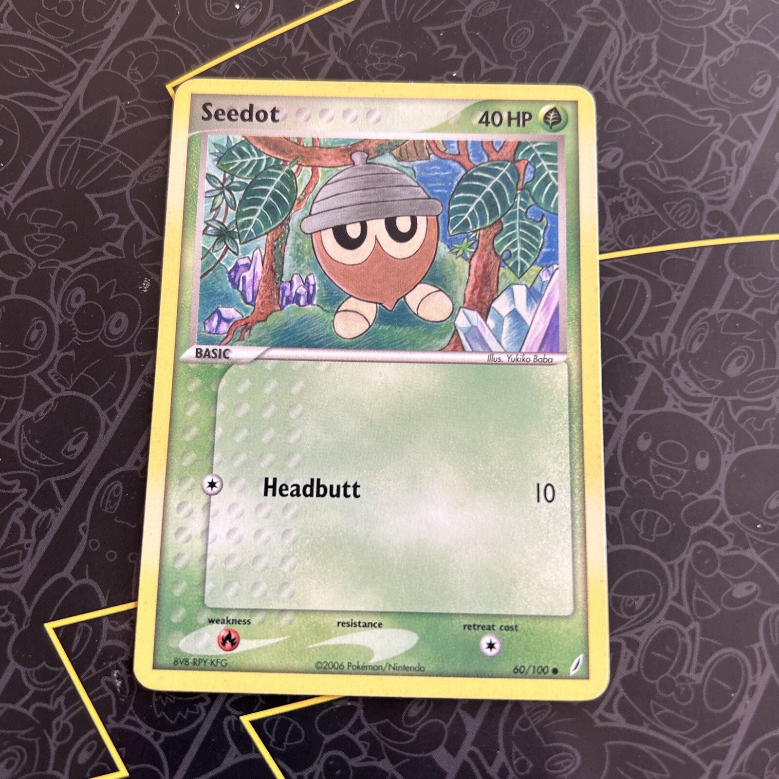 Seedot 60/100 EX Crystal Gaurdians 2006 Nintendo Pokemon Card D7