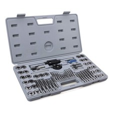 60-Pc Master Tap and Die Set Include SAE Inch Size 4 -1/2 Metric Size M3 - M12