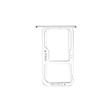 SIM microSD Card Tray Dual for Huawei Honor 8 Pearl White Replacement Part