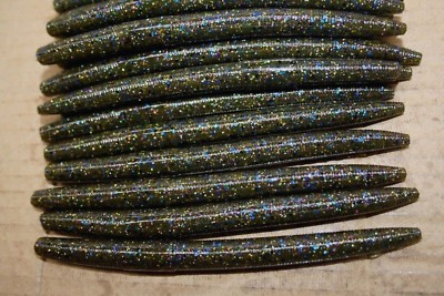 5'' Stick Senko Style Tilapia Magic 50 count bag bulk Bass Plastic Worm