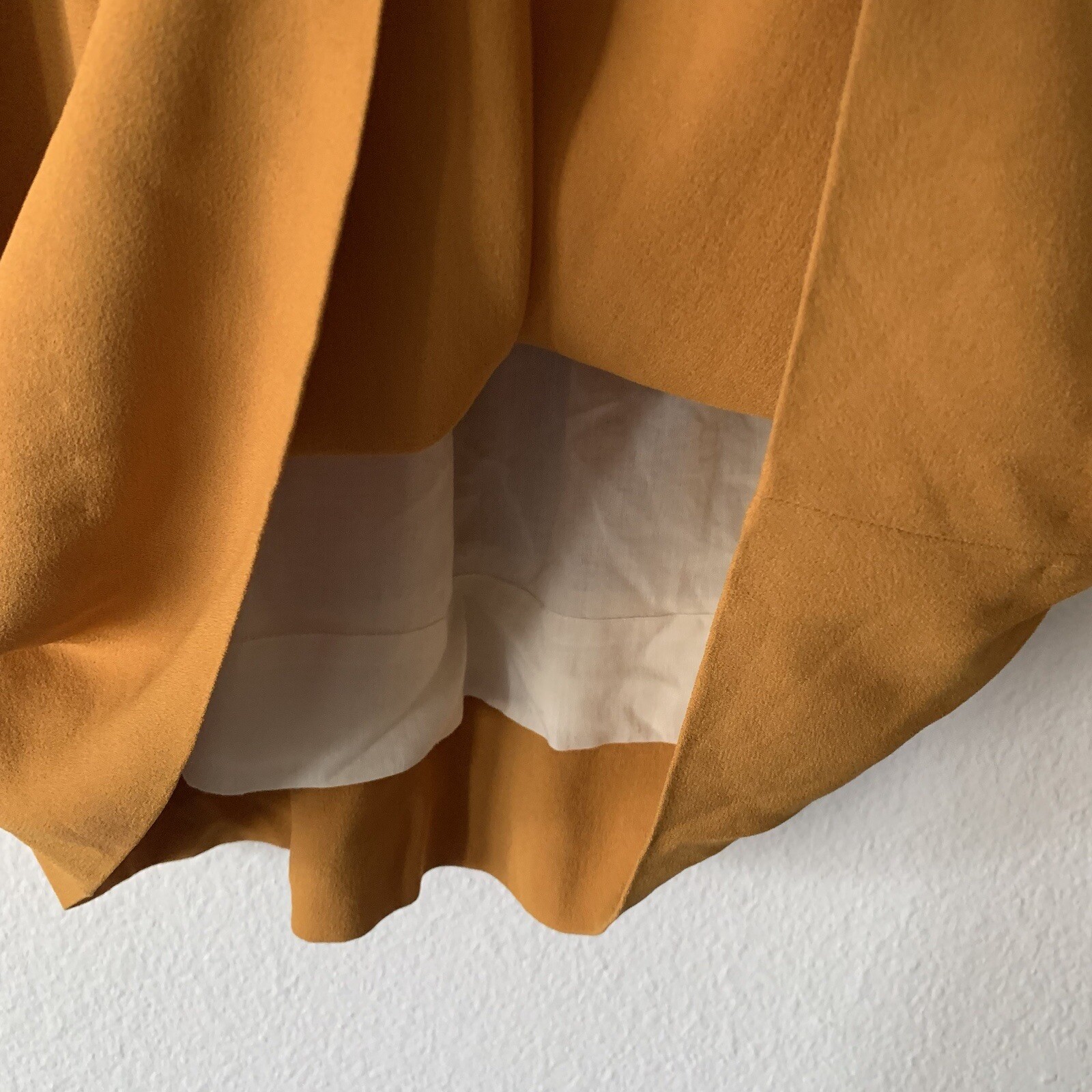 CHLOE mustard Yellow Burnt Orange Knee Length Skirt S… Gem