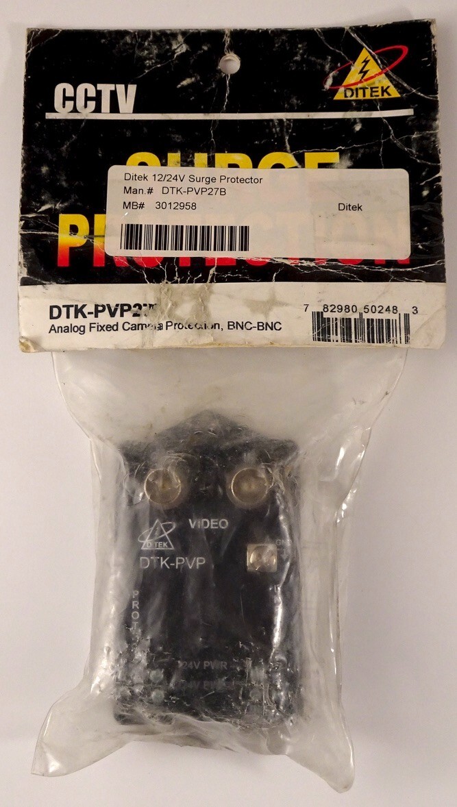 DITEK DTKPVP27B Fixed Camera Surge Protector for Coax, New, Factory