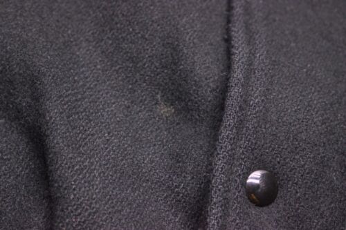 AGFA Folie Vintage Wolle Bomberjacke Gr. L Lederärmel schwarz Uni - Bild 7 von 7