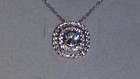 ZALES Jeweler Sterling Silver Lab Created White "In The Round" Sapphire Necklace — photo 2