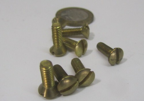 Brass Oval Head Machine Screw Slotted 8-32 x 1/2" Length, 100 pcs - Picture 11 of 11