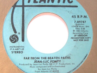 JEAN-LUC PONTY * 45 * Far From The Beaten Paths * 1983 * LONG/ Short MINT USA DJ