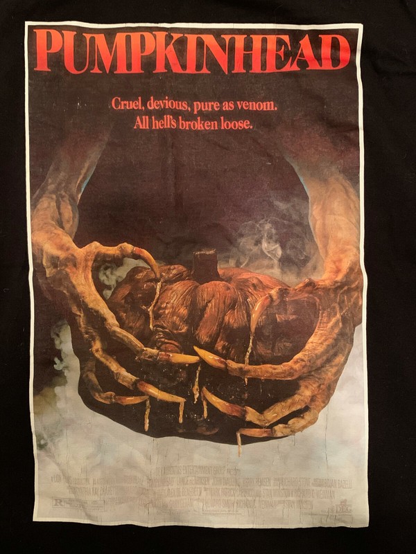 PUMPKINHEAD t-shirt size L 1988 Horror no DVD Blu-ray Poster Stan Winston 