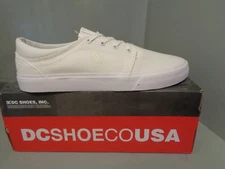 Men's DC Trase TX White Skate Shoes NIB! New! SIZES! True White So Comfy!!