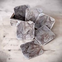 Vintage Holzuntersetzer Set Landhaus Shabby FüR Tassen Becher Holz Handarbeit