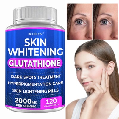Glutathion Kapseln entfernen freie Radikale und stellen rein weiße Haut wieder her 2000mg 