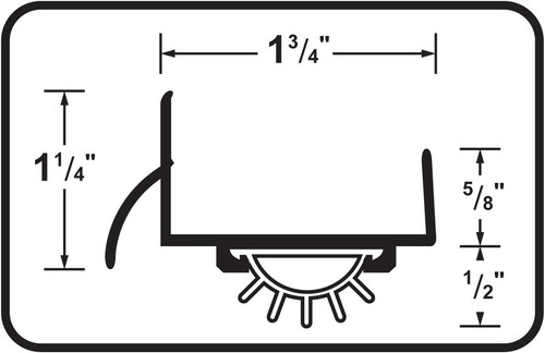 36 Inch Bronze Weather Stripping U Shape Door Bottom With Drip Cap Easy ...