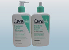 CERAVE FOAMING FACIAL CLEANSER FOR NORMAL TO OILY SKIN 12 OZ SET OF 2 PC 1 CAP.