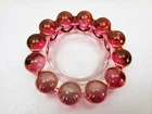 Vtg Anchor Hocking Boopie Bubble Pink Glass Ashtray 5" Nova MCM Trinket Dish