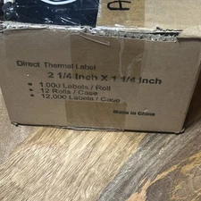 Aegis Thermal Labels 2 1/4" x 1 1/4" 1000 labels per roll x12 rolls 12000 labels