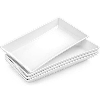 MALACASA Serving Platters Set of 4 Ceramic Serving Platters and Trays 