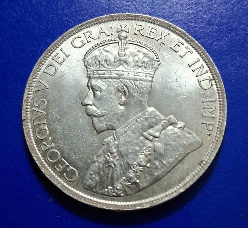 1936 Canadian Silver Dollar. One Year Type Coin. Semi KeyDate. AU-BU.