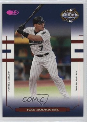 2004 Donruss World Series Blue Purple Holofoil 100 6/100 Ivan Rodriguez HOF 04br