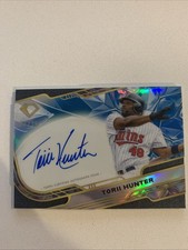 2025 Topps Diamond Icons Iconic Chrome Autographs Torii Hunter Blue /15 Twins