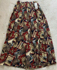 VTG NWT Womens S Pleated Skirt Horses Equestrian USA Old Money Classic Timeless