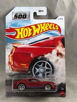 Hot Wheels Walmart Factory 500 3/10 '10 Shelby GT500 Super Snake Red
