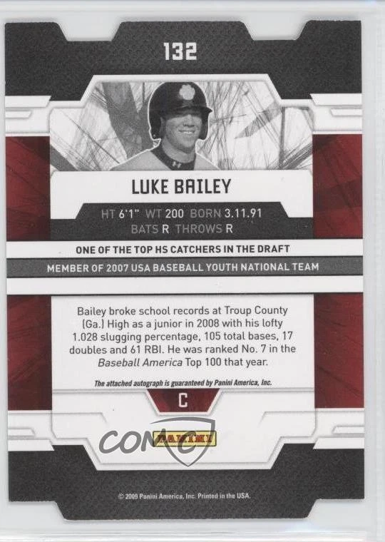 2009 Donruss Elite Extra Edition Rookie Aspirations Signatures Luke Bailey Auto - Image 2 of 2