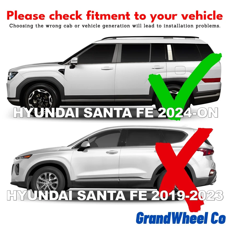 Rain Guards Vent Visors Shade for 2024-2025 Hyundai Santa Fe SHATTERPROOF - Image 3 of 4