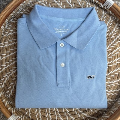 Vineyard Vines Boys Blue Short Sleeve Heritage Polo Shirt - Size XL (18) nwot