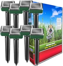 Mole Repellent Ultrasonic Solar Powered Animal for Outdoor Lawn... 