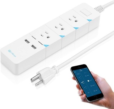 LITEdge Smart Power Strip, Distance Access, 5.6ft Cable Length, Wi-Fi Accessible