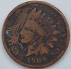 1909 1C Indian Head Cent #601