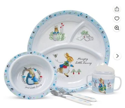 #ad #ad Peter Rabbit 5 Piece Melamine Baby Dish Set $24.99
