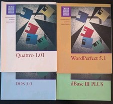 VTG 1993 Computer Books dBase III PLUS WordPerfect 5.1 Quattro 1.01 DOS 5.0
