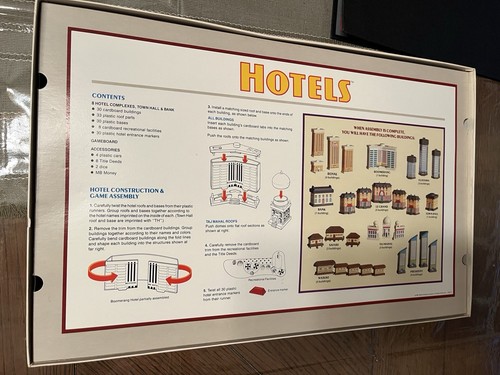 1987 HOTELS Milton Bradley Board Game Complete Vintage - Picture 6 of 14