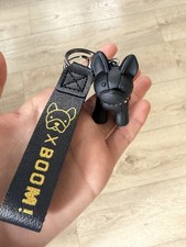 Black French Bulldog Keychain Cute Dog Charm Bag Accessory Gift Ready XBOOM 