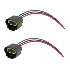 2PCS H13/9008 Headlight Connector with Wire Pigtail,Female/Male Female Socket