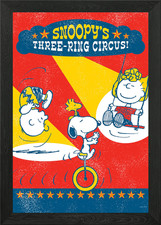 Three Ring Circus Framed Wall Art Poster Canvas Print Picture