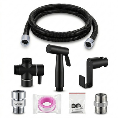 Bidet Brause Set Edelstahl | WC Handbrause mit Schlauch für deutsche Anschluss