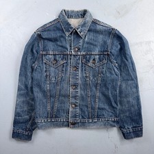 Levis 70s Denim Jacket Blue Button Front Type 3 Pockets Made In USA S VTG 1970s
