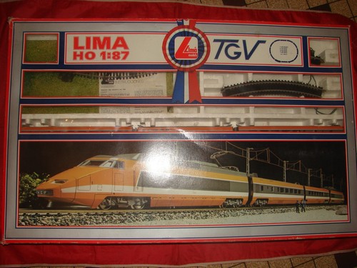 LIMA HO COFFRET TGV SUD EST 5 ELEMENTS VOITURE BAR MOTRICE TRAIN ELECTRIQUE 7016 | Condition: Occasion