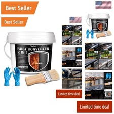 36Oz 2-In-1 Rust Converter Paint Metal Primer, Black Water-Based Rust Reformer
