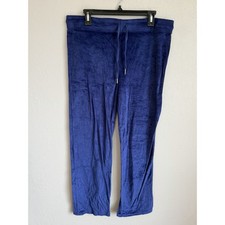 Juicy Couture Sleepwear OG Bling Indigo Velour Track Pant Womens L Y2K Bratz
