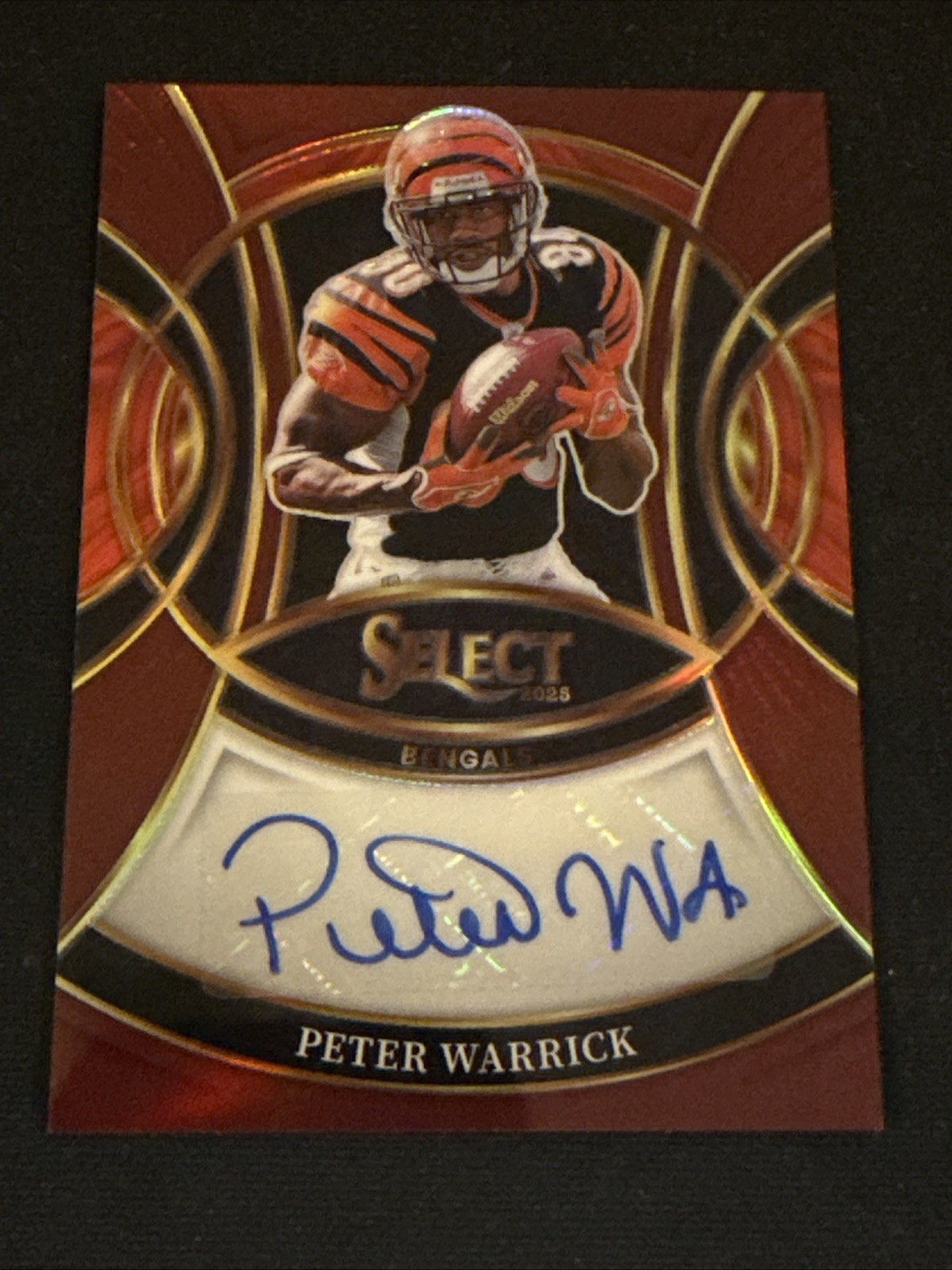 2025 Panini Select - Peter Warrick Maroon Prizm Autograph /75 Bengals SSP Auto