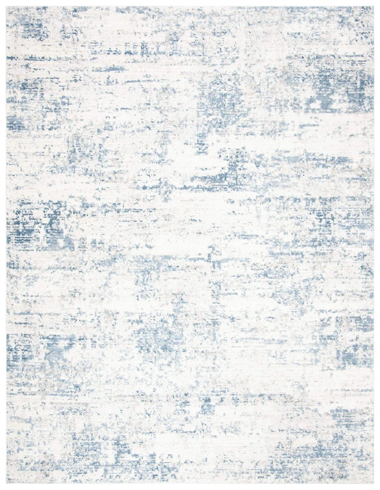 Amelia Collection Area Rug - 8' x 10', Ivory & Blue, Modern Abstract Design, ... - Image 2 of 4