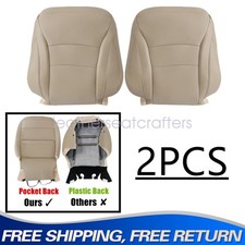 New 2013-2017 For Honda Accord Left Right Top Seat Cover Tan Pocket Back