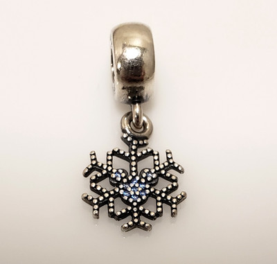 Disney Pandora Sterling Mickey's Sparkling Snowflake Bead Charm  791467CFL